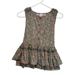 Matilda Jane Serendipity Wonder Girl Sleeveless Floral & Stripe Ruffle Dress 4T